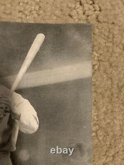 Vintage Lou Gehrig Postcard Unused Rare Standing With Bat Yankees