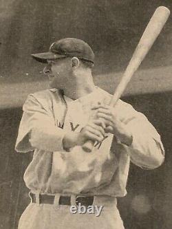 Vintage Lou Gehrig Postcard Unused Rare Standing With Bat Yankees