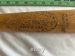 Vintage Louisville Slugger 125 Baseball Bat Powerized Mickey Mantle TCU K55 35
