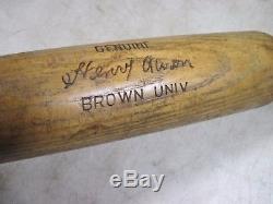 Vintage Louisville Slugger 125 Henry Aaron Brown University Baseball Bat Hank