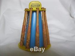 Vintage Louisville Slugger Bank with 10 wooden bats from 1950s or 60s