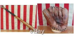 Vintage Louisville Slugger Baseball Bat with MacGregor Glove Red Schoendienst HOF