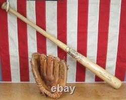 Vintage Louisville Slugger Baseball Bat with Wilson Glove Both Kirby Puckett HOF