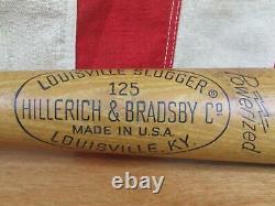 Vintage Louisville Slugger Baseball Bat withWilson Glove Both Al Kaline HOF Tigers