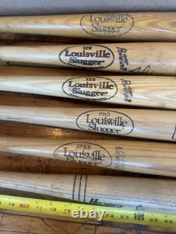 Vintage Louisville Slugger Big Leaguer 125 M110 Pro Stock Baseball Bat Lot of 6 Vintage Louisville Slugger Big Leaguer 125 M110 Pro Stock Baseball Bat Lot of 6