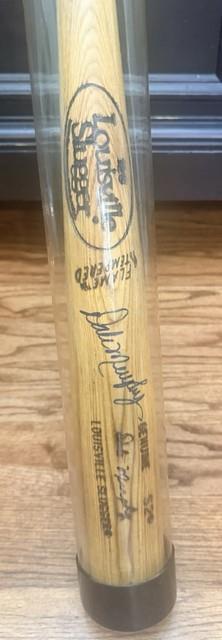 Vintage Louisville Slugger Flame Tempered Wooden Bb Bat Player Model W Tube