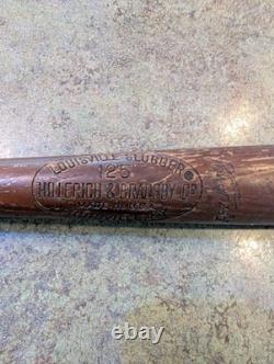 Vintage Louisville Slugger H&B 125 Signed BOB KOEPPEL 35 Wood Baseball Bat M110