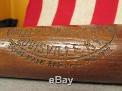 Vintage Louisville Slugger H&B Antique Wood Baseball Bat 125 Dot-Dash 35 Nice