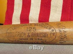 Vintage Louisville Slugger H&B Wood 125 Baseball Bat Al Kaline 34 HOF Mr. Tiger