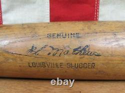 Vintage Louisville Slugger H&B Wood Baseball Bat 125 Ed Mathews Model 33 HOF