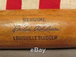 Vintage Louisville Slugger H&B Wood Baseball Bat Richie Ashburn 34 Phillies HOF