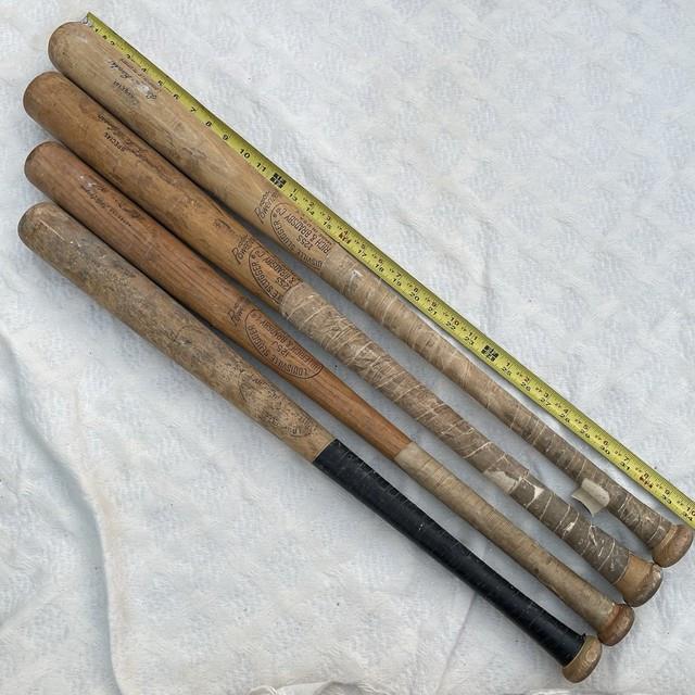 Vintage Louisville Slugger Hillerich Bradsby Wooden Baseball Bats Powerized 125