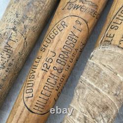 Vintage Louisville Slugger Hillerich Bradsby Wooden Baseball Bats Powerized 125