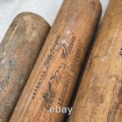 Vintage Louisville Slugger Hillerich Bradsby Wooden Baseball Bats Powerized 125
