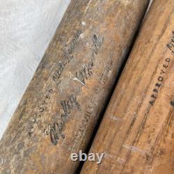 Vintage Louisville Slugger Hillerich Bradsby Wooden Baseball Bats Powerized 125