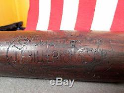 Vintage Louisville Slugger JF Hillerich & Son Antique Wood Baseball Bat Dot 34