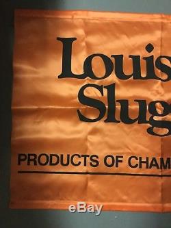 Vintage Louisville Slugger Store Advertising Banner Baseball Bat Sign