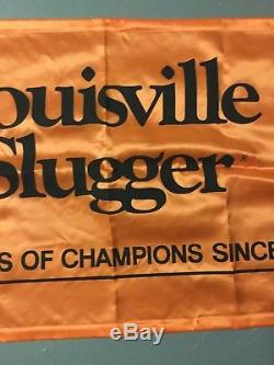 Vintage Louisville Slugger Store Advertising Banner Baseball Bat Sign