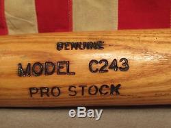 Vintage Louisville Slugger Wood 125 Baseball Bat 34 Pro Stock Model C243 Dugout