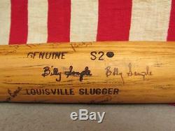 Vintage Louisville Slugger Wood Baseball Bat Billy Sample Signed 1980 Rangers