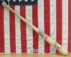 Vintage Louisville Slugger Wood Baseball Bat Game Used Mike Mordecai 34 Signed