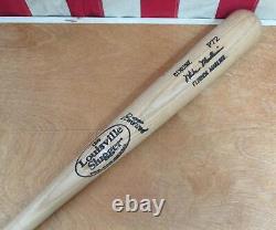 Vintage Louisville Slugger Wood Baseball Bat Game Used Mike Mordecai 34 Signed