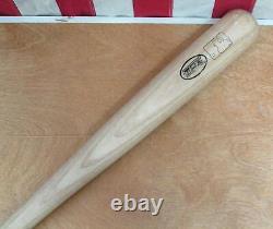 Vintage Louisville Slugger Wood Baseball Bat Game Used Mike Mordecai 34 Signed