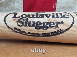 Vintage Louisville Slugger Wood Baseball Bat Game Used Mike Mordecai 34 Signed