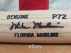 Vintage Louisville Slugger Wood Baseball Bat Game Used Mike Mordecai 34 Signed