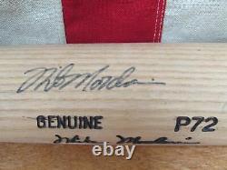 Vintage Louisville Slugger Wood Baseball Bat Game Used Mike Mordecai 34 Signed