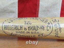 Vintage Louisville Slugger Wood Baseball Bat Signed Reggie Jackson withEvent Flag