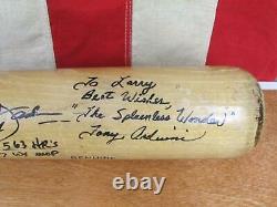 Vintage Louisville Slugger Wood Baseball Bat Signed Reggie Jackson withEvent Flag