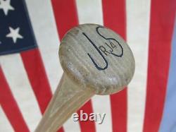 Vintage Louisville Slugger Wood Baseball Bat Signed Reggie Jackson withEvent Flag