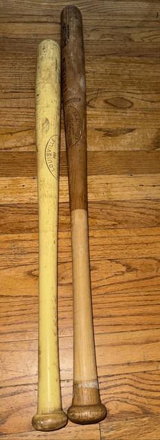 Vintage Louisville Slugger Wooden Oil Tempered Baseball Bat And Pro Washington