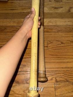 Vintage Louisville Slugger Wooden Oil Tempered Baseball Bat And Pro Washington