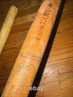 Vintage Louisville Slugger Wooden Oil Tempered Baseball Bat And Pro Washington