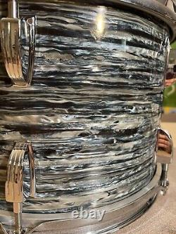 Vintage Ludwig Blue Oyster Pearl 12x8 Tom Drum Keystone 1968 Drums Baseball Bat