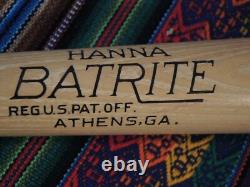 Vintage MIZE Style No. WTA Hanna Batrite Baseball Bat