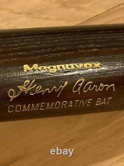 Vintage Magnavox HANK AARON 715 Home Run COMMEMORATIVE Baseball BAT + COA BOX