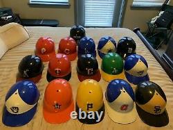 Vintage Major League Baseball Full Size Plastic Batting Helmets Lot of 16