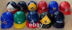 Vintage Major League Baseball MLB Full Size Plastic Batting Helmets Lot of 11