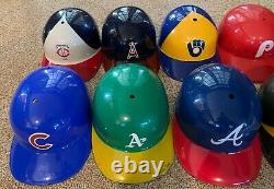 Vintage Major League Baseball MLB Full Size Plastic Batting Helmets Lot of 11