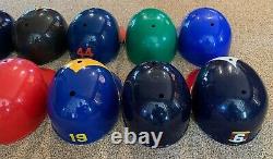 Vintage Major League Baseball MLB Full Size Plastic Batting Helmets Lot of 11