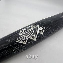 Vintage Maurader 33 Black 3 Diamond Wooden Old School Baseball Bat Solid Wood