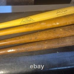 Vintage Mickey Mantle Little League Baseball Bats Lot of 4 Louisville Slugger