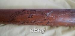 Vintage Mickey Mantle Louisville Hillerich & Bradsby J2 Wood Baseball Bat