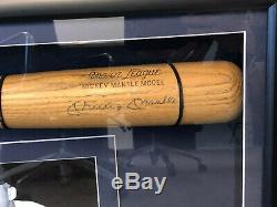 Vintage Mickey Mantle Signed Baseball Bat Full Letter Of Authenticity JSA