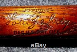 Vintage Miniature Baseball Bat, Louisville Slugger 40, Lou Gehrig, Orig. Finish