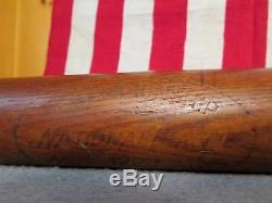Vintage National League Wood Baseball Bat Championship 1723 Dash-Dot 36 Antique