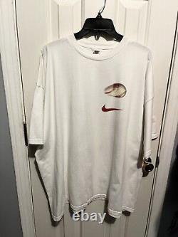 Vintage Nike Baseball Flaming Bat Swoosh 2 Sided T-Shirt Size Size 2XL Rare 90s